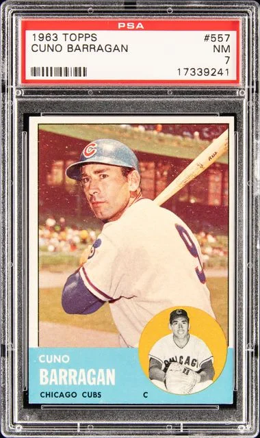 1963 Topps Cuno Barragan #557 card image