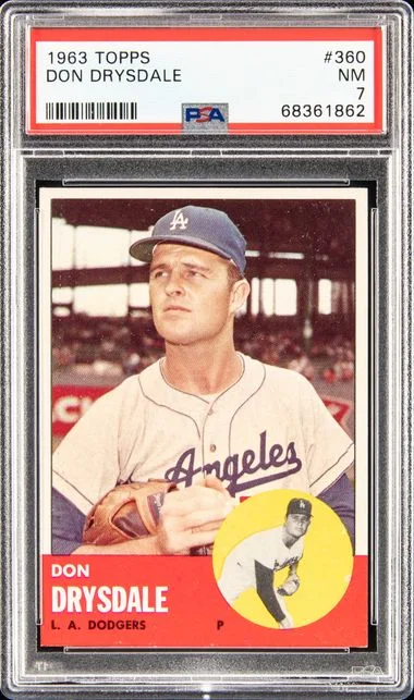 1963 Topps Don Drysdale #360 card image