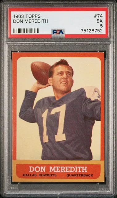 1963 Topps Don Meredith #74 card image
