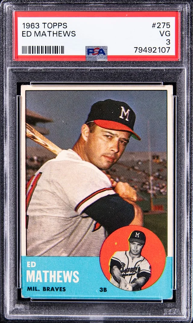 1963 Topps Eddie Mathews #275 card image