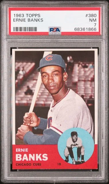 1963 Topps Ernie Banks #380 card image