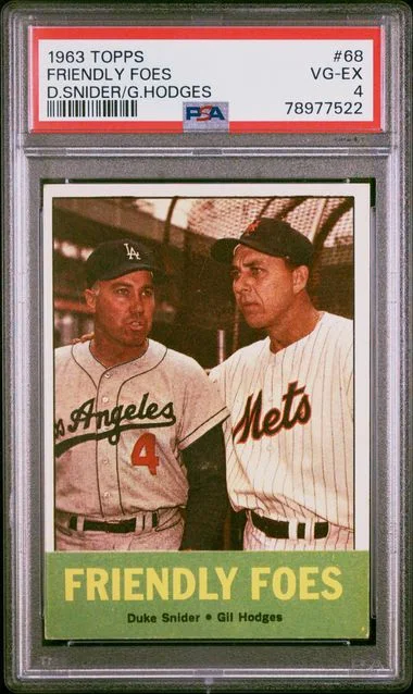 1963 Topps Friendly Foes D.Snider/G.Hodges #68 card image