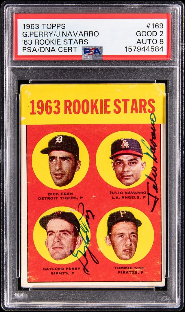 1963 Topps Gaylord Perry/Julio Navarro #169 card image