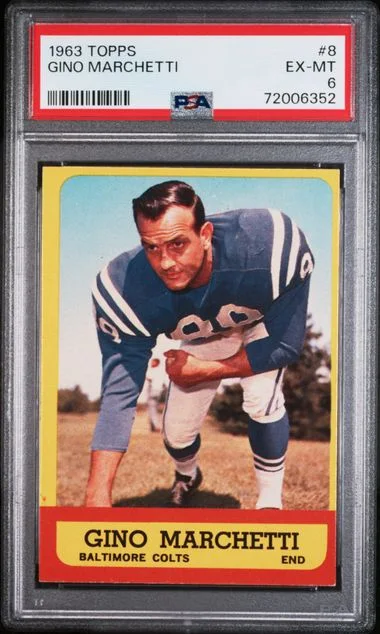 1963 Topps Gino Marchetti #8 card image