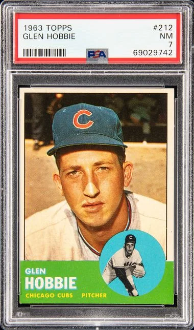 1963 Topps Glen Hobbie #212 card image