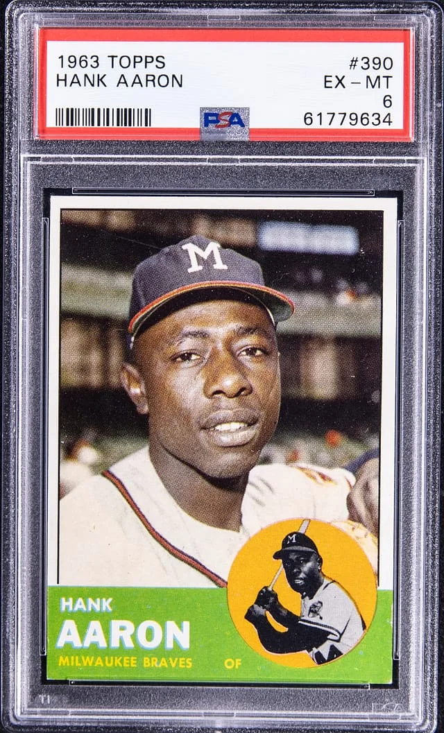1963 Topps Hank Aaron #390 card image