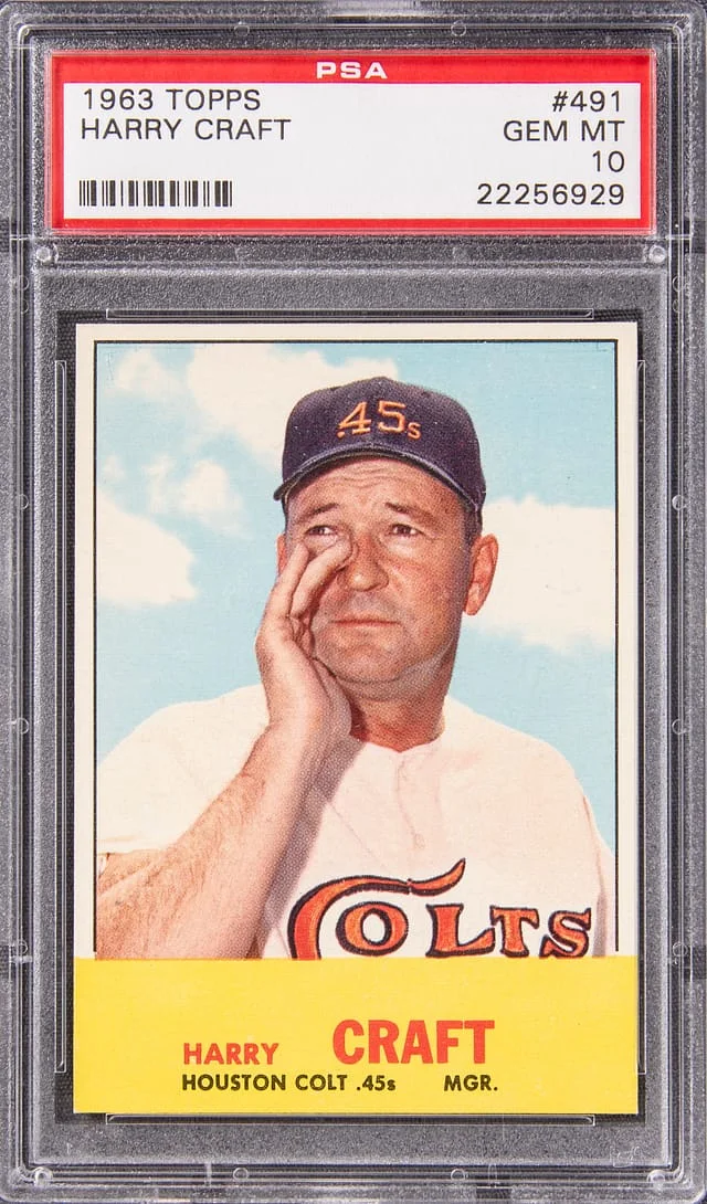 1963 Topps Harry Craft #491 card image