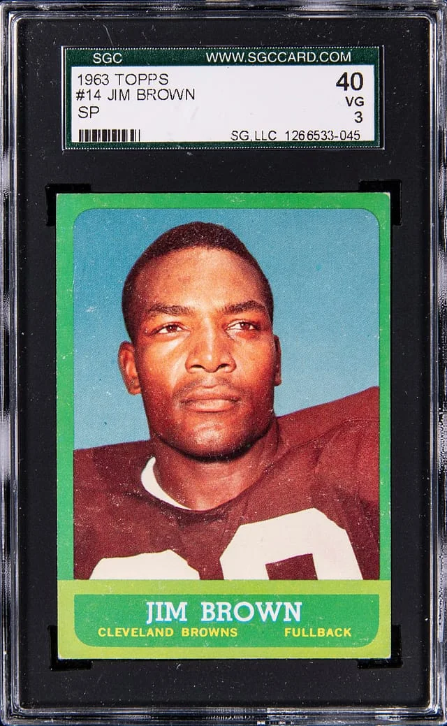 1963 Topps Jim Brown SP #1 card image