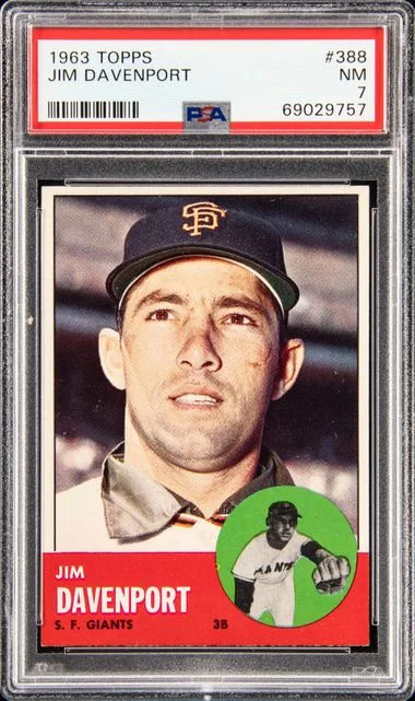 1963 Topps Jim Davenport #388 card image