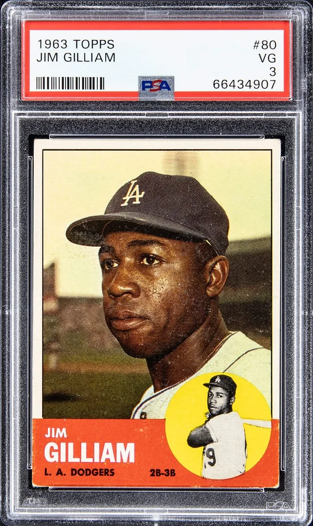 1963 Topps Jim Gilliam #80 card image