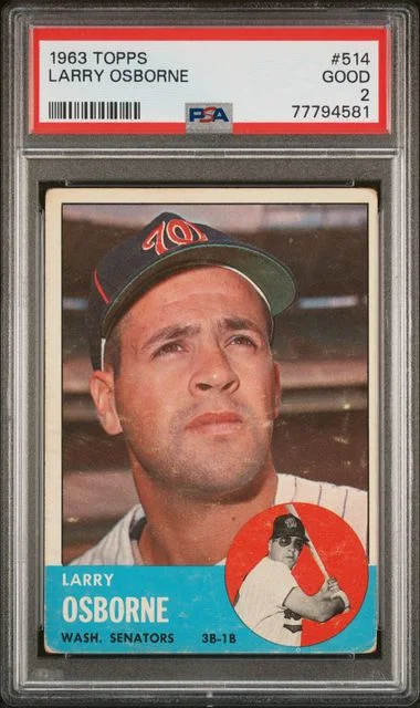 1963 Topps Larry Osborne #514 card image