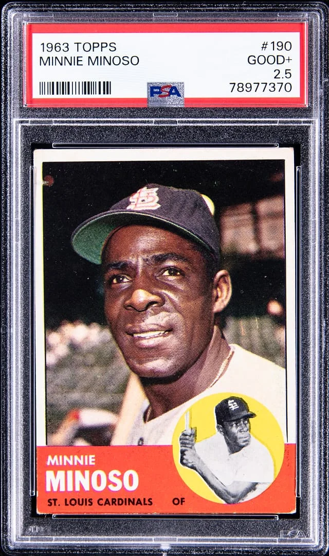 1963 Topps Minnie Minoso #190 card image