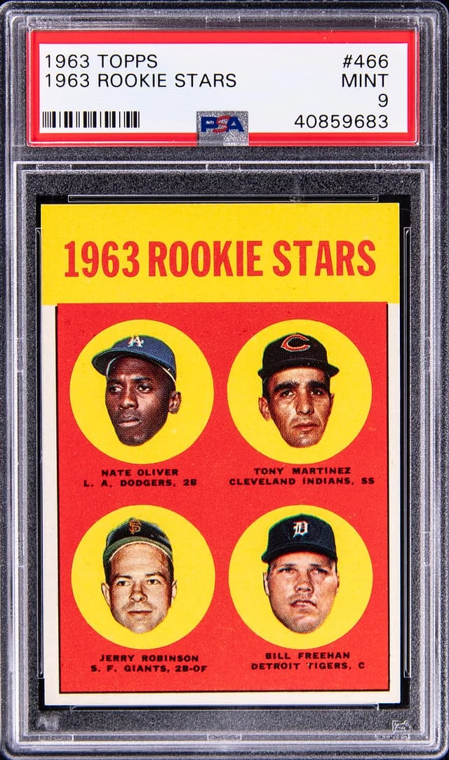 1963 Topps Nate Oliver/Tony Martinez/Jerry Robinson/Bill Freehan Stars #466 card image