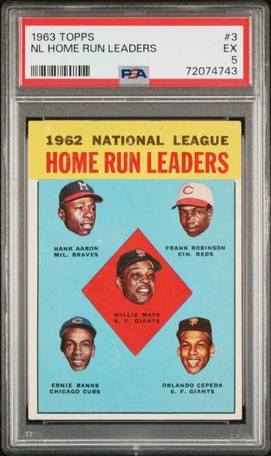 1963 Topps NL Home Run Leaders #3 card image