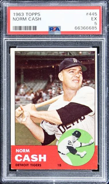 1963 Topps Norm Cash #445 card image