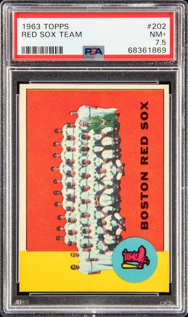 1963 Topps Red Sox Team #202 card image
