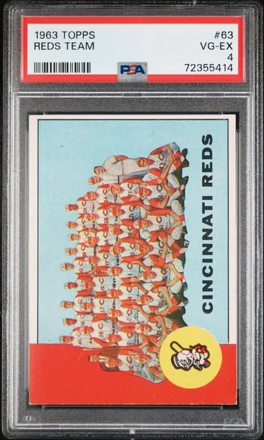 1963 Topps Reds Team #63 card image