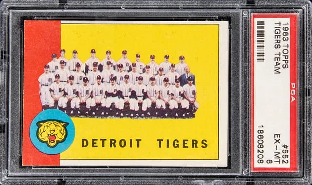 1963 Topps Tigers Team #552 card image