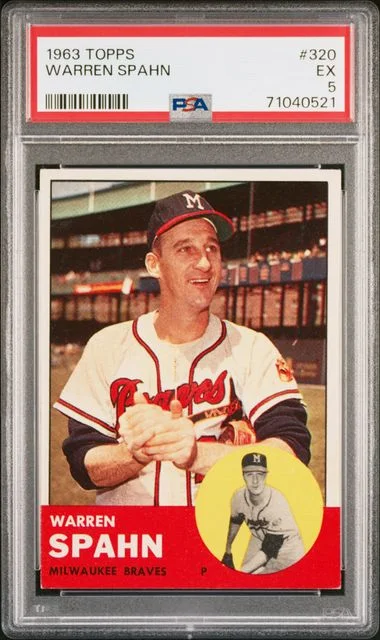 1963 Topps Warren Spahn #320 card image