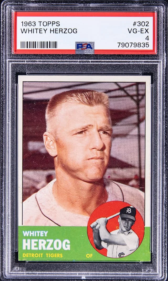 1963 Topps Whitey Herzog #302 card image