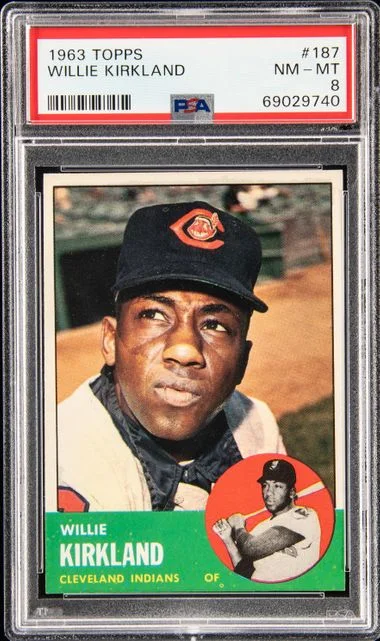 1963 Topps Willie Kirkland #187 card image