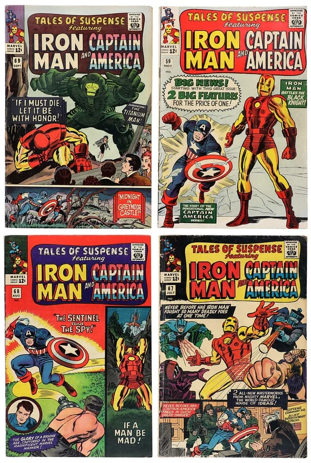 1964-65 Marvel) 4 Books - Raw - 1st Appearance of Jarvis, Captain America Solo Story Since the 1950s #1st card image