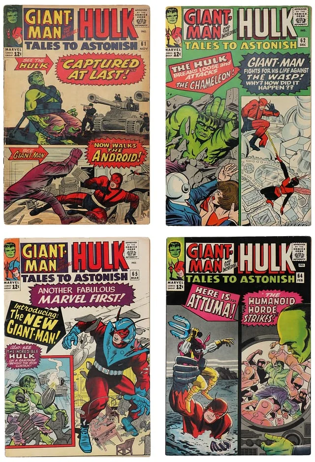 1964-65 Marvel) 4 Books - Raw - 1st Appearance of the Leader, Cameo Appearance of Humanoid, 1st Cover Appearance of the Chameleon, Appearance of Attuma #2nd card image