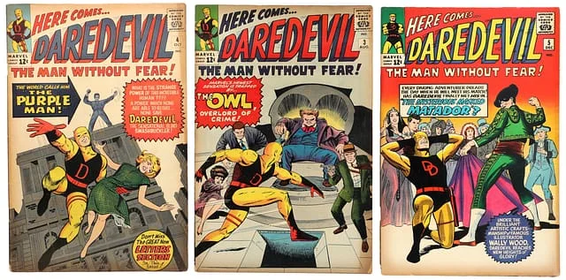 1964 Marvel) 3 Books - Raw Appearance, Origin of the Owl, Purple Man (Killgrave), Matador #1st card image