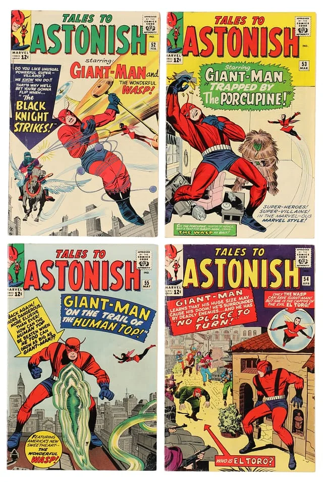 1964 Marvel) 4 Books - Raw Appearance, Origin of Black Knight #1st card image