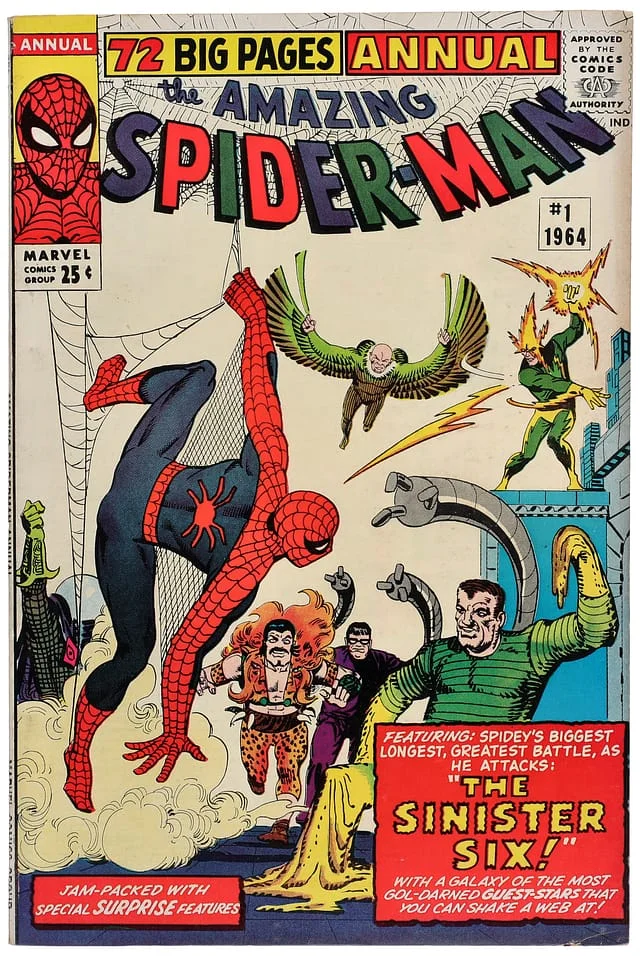 1964 Marvel) - Raw - 1st Team Appearance of the Sinister Six, Appearance of Kraven, Vulture, Electro, Mysterio, Sandman #3rd card image