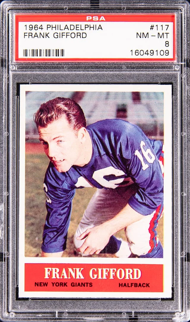 1964 Philadelphia Frank Gifford #117 card image