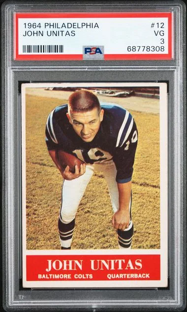 1964 Philadelphia John Unitas #12 card image