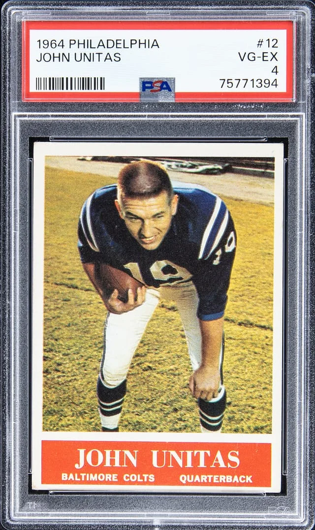 1964 Philadelphia Johnny Unitas #12 card image