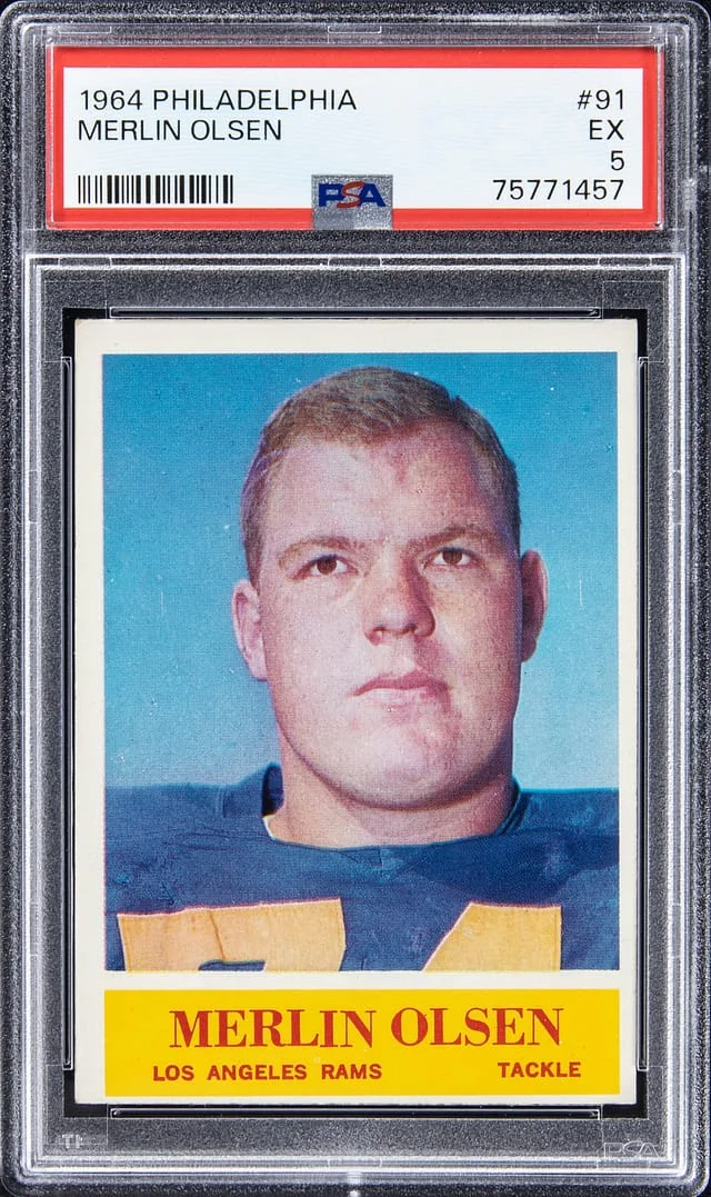 1964 Philadelphia Merlin Olsen #91 card image