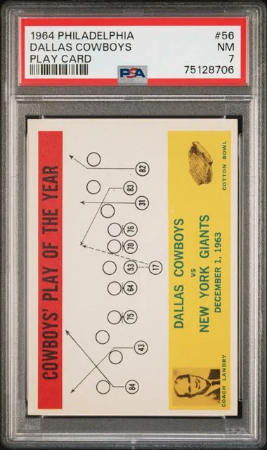 1964 Philadelphia Play Card Dallas Cowboys #56 card image