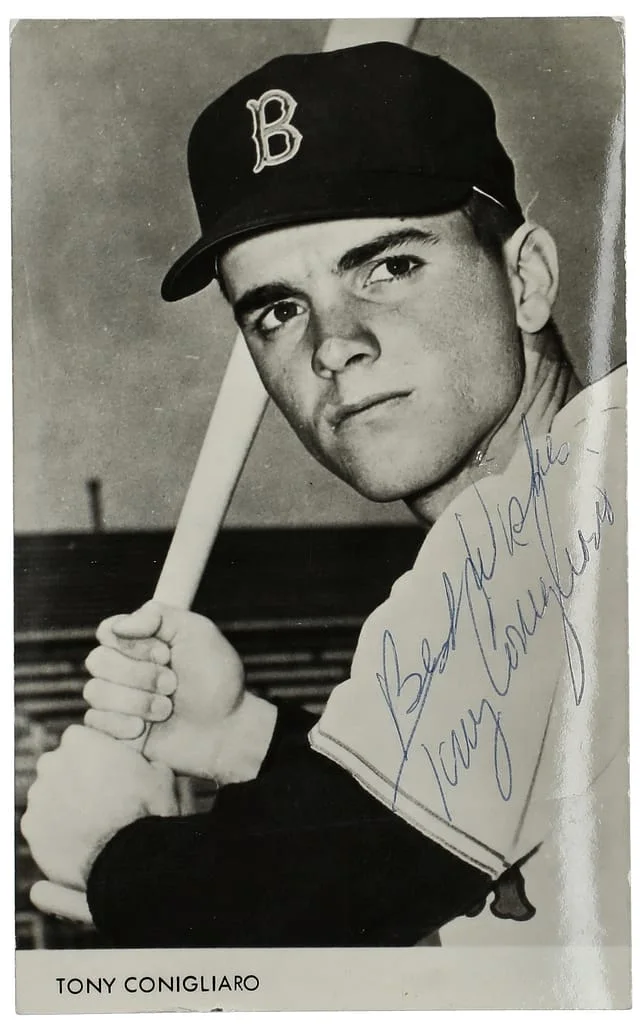 1964 Tony Conigliaro Signed, Inscribed Postcard x 5.5 #3.5 card image