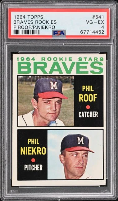 1964 Topps Braves Rookies Phil Roof/Phil Niekro #541 card image