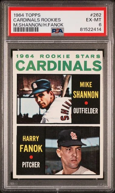 1964 Topps Cardinals Rookies M.Shannon/H.Fanok #262 card image