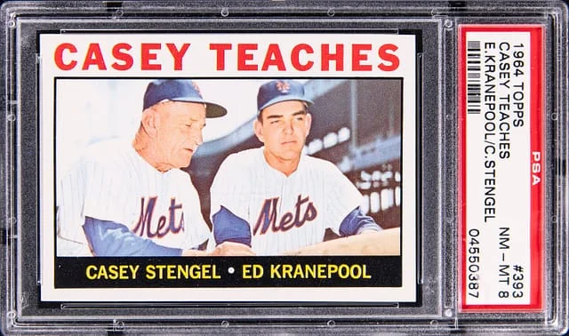 1964 Topps Casey Stengel/Ed Kranepool Casey Teaches #393 card image