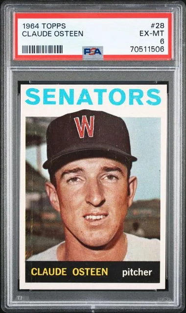 1964 Topps Claude Osteen #28 card image