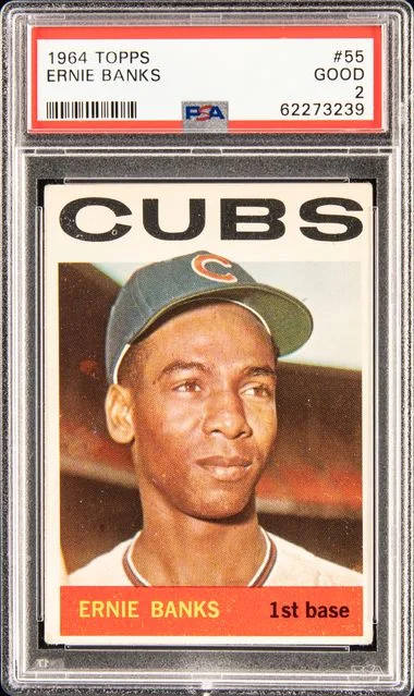 1964 Topps Ernie Banks #55 card image