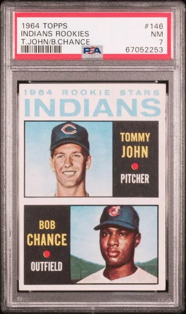 1964 Topps Indians Rookies T.John/B.Chance #146 card image