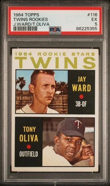 1964 Topps J.Ward/T.Oliva Twins Rookies #116 card image