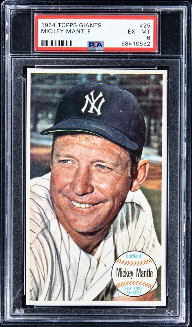 1964 Topps Mickey Mantle Giants #25 card image