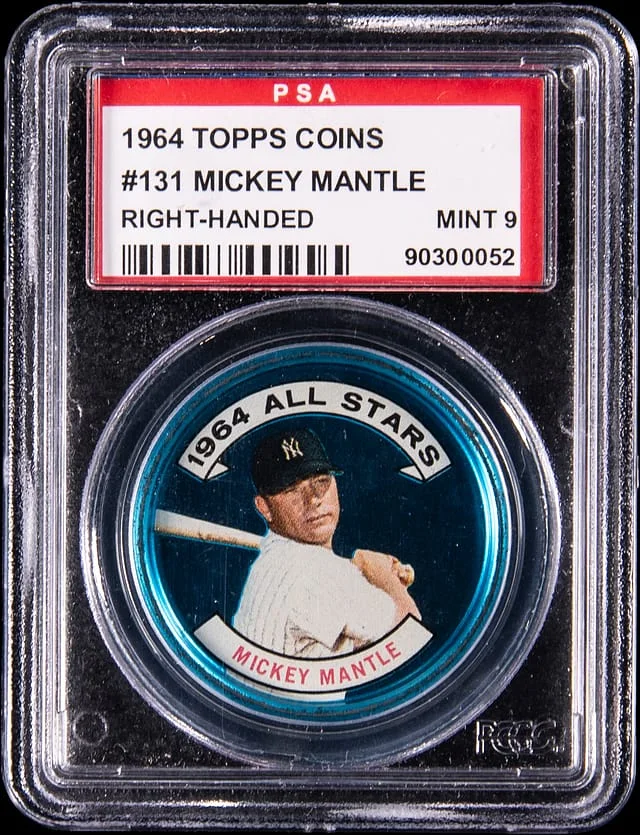 1964 Topps Mickey Mantle AS, Right-Handed Coins #131 card image
