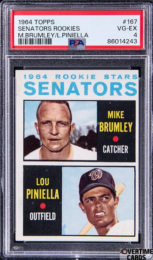 1964 Topps Mike Brumley/Lou Piniella Senators #167 card image