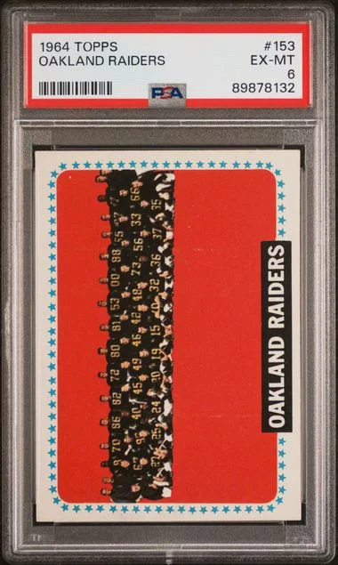 1964 Topps Oakland Raiders #153 card image