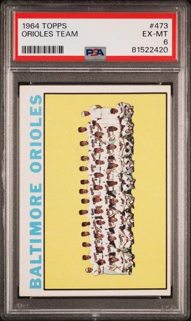 1964 Topps Orioles Team #473 card image