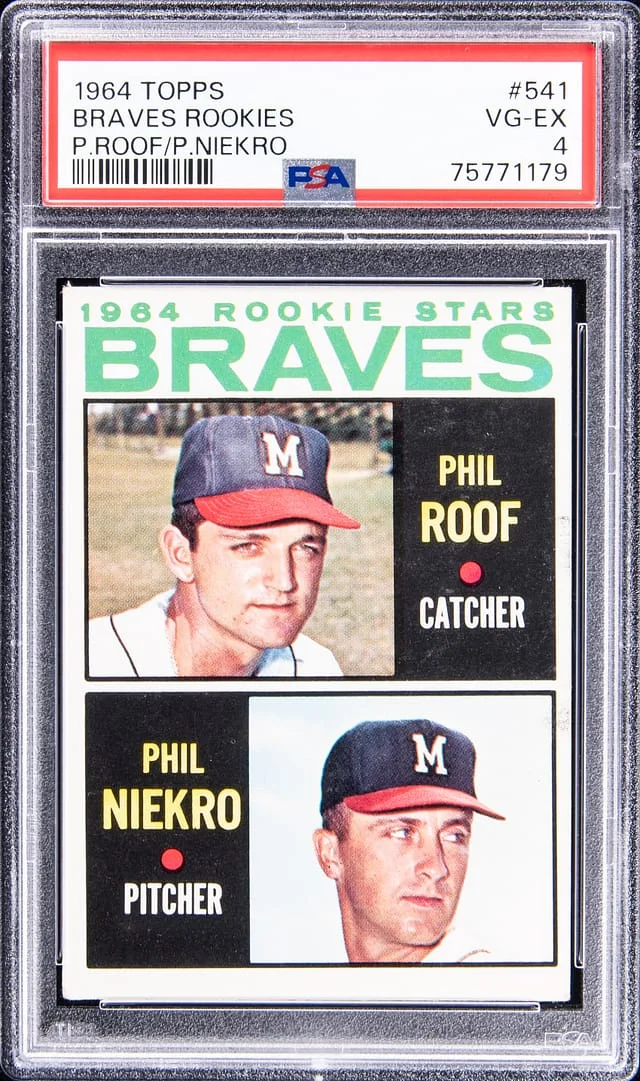 1964 Topps Phil Niekro Braves Rookies #541 card image