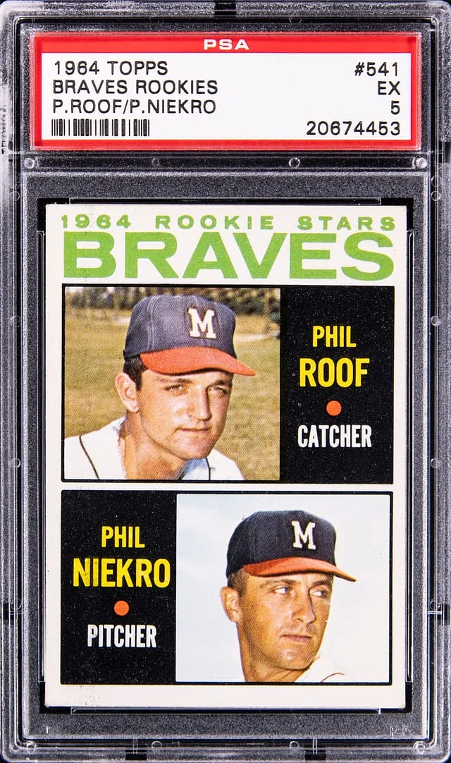 1964 Topps Phil Roof/Phil Niekro Braves Rookies #541 card image